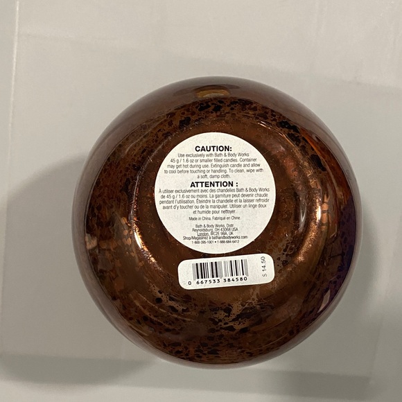 š¼ Bath & Body Works Brown Mercury Glass Style Owl Candle Holder Votive - Picture 3 of 6